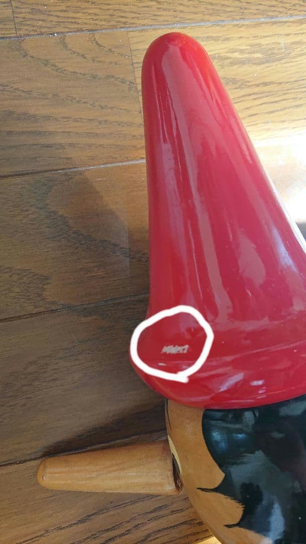 かつくん 木製ピノキオ人形 高さ約93cm 横幅約20cm