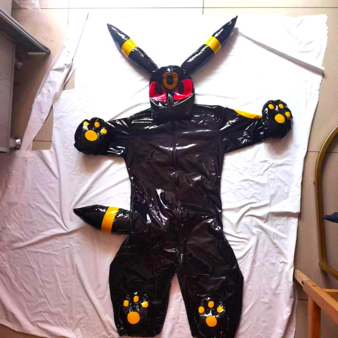 エナメル　ヒトイヌ　全身タイツ　ゼンタイ　着ぐるみ　面　ラテックス　ラバー