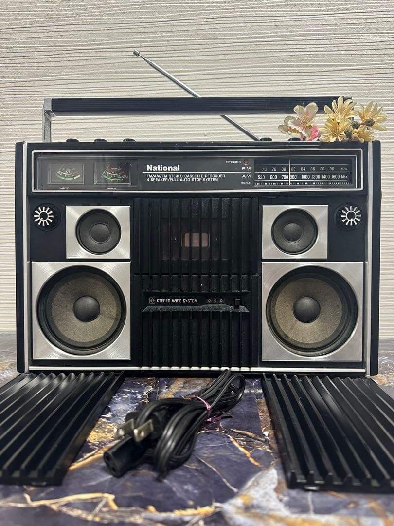 美品NATIONAL ラジカセ レコーダーRS-457 AM/FM ラジオ昭和