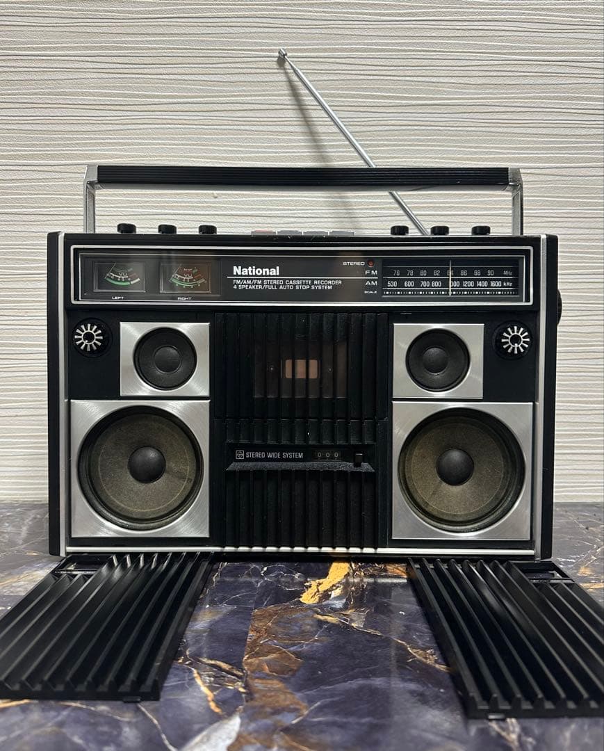 美品NATIONAL ラジカセ レコーダーRS-457 AM/FM ラジオ昭和