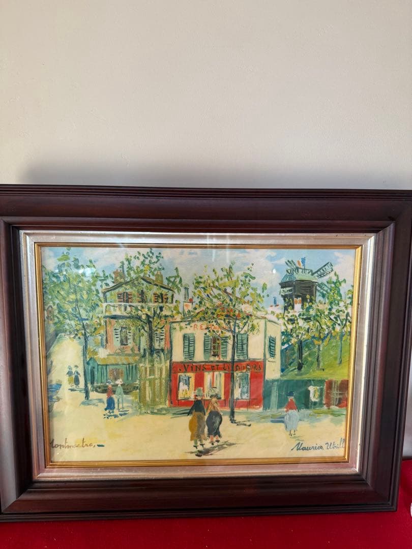 モーリス・ユトリロ　モンマルトルの喫茶店　講談社・美術複製画