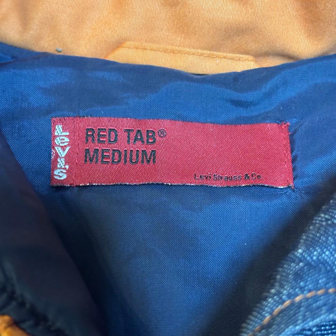 Levi's RED TAB ダウンジャケット オレンジ 濃紺デニム Mサイズ