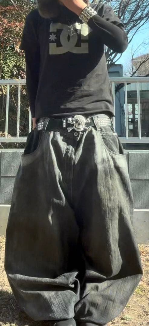 【希少】SouthPole 超極太 W46 黒タブ SK8 Y2K B系