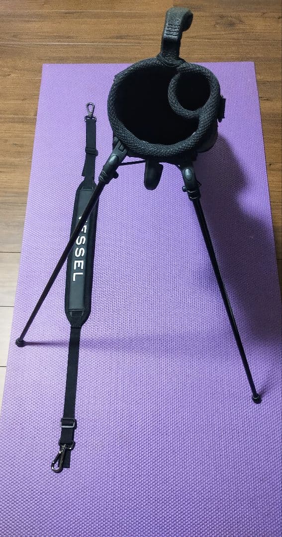 Vessel ブラック スタンド式ゴルフバッグ