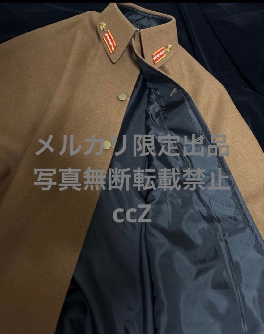 【特別企画・激レア】日本帝国陸軍 憲兵青年将校　焦香色ウール／マント階級章徽章付