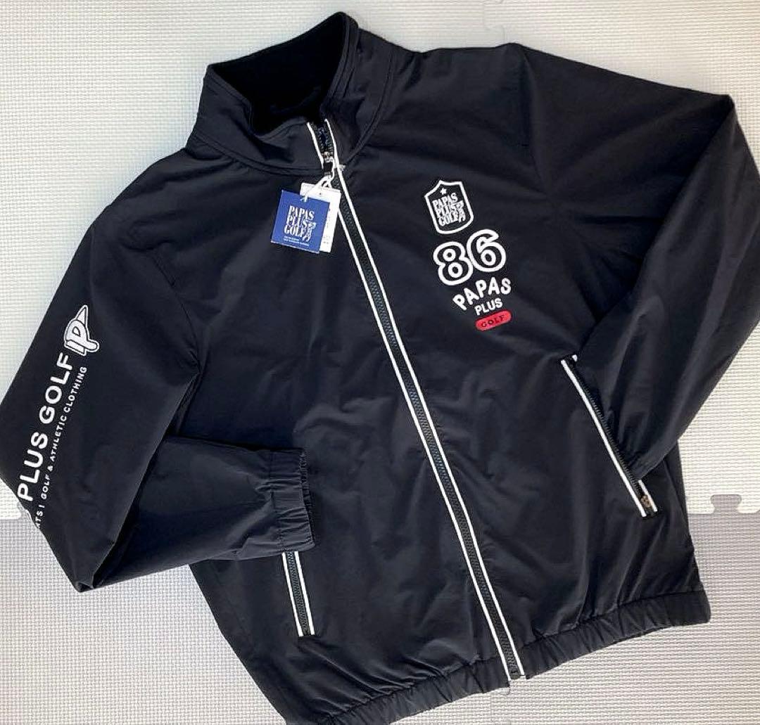 PAPAS PLUS GOLF 防寒・防風裏フリースフルジップブルゾン／Mサイズ