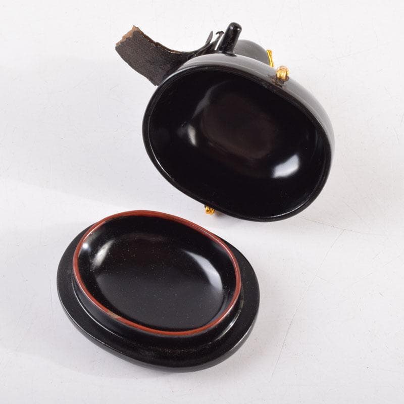 茶道具　黒漆　冠　香合　時代箱　N　8967