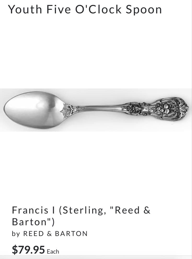 純銀　Five O’Clock Spoon Reed & Barton スプーン