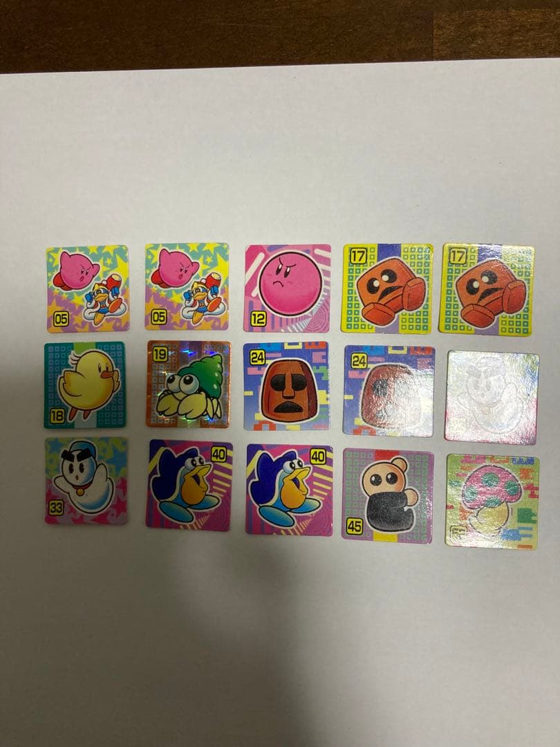 レア　カービィ ブロックボール 15枚セット　レトロ　ブロスカード