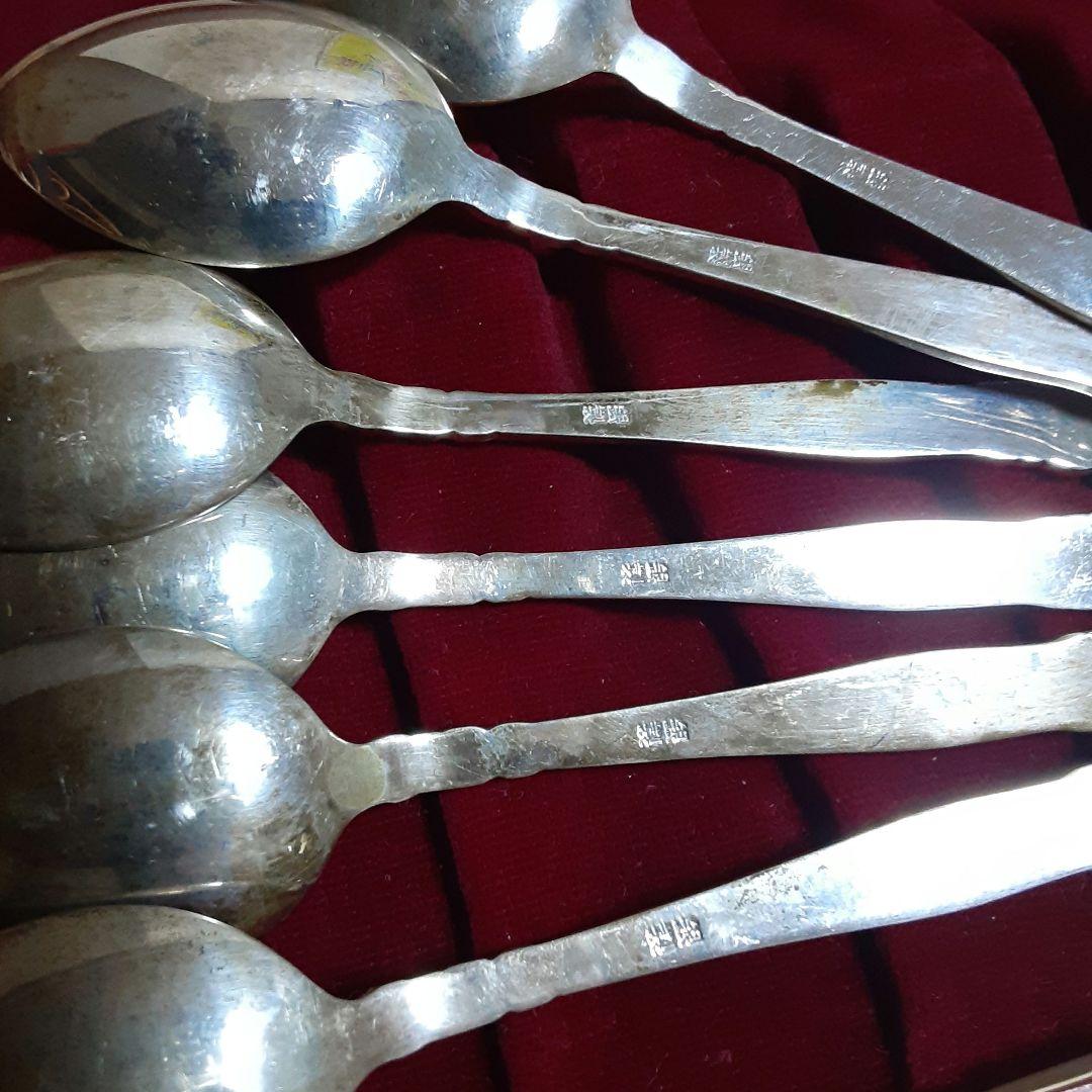 銀製　デザートスプーン6本 フォーク6本 197g