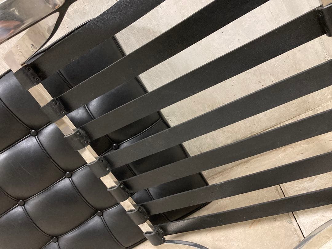 定価80万？Knoll バルセロナ スツール チェア オットマン 黒