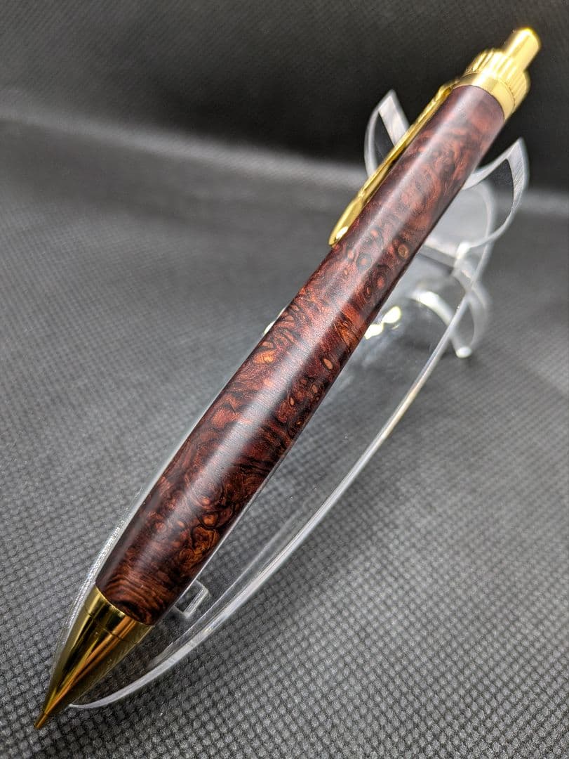 (値下げ) 極上杢 ホンジュラスローズウッド瘤 シャーペン 工房楔監修 加藤金属