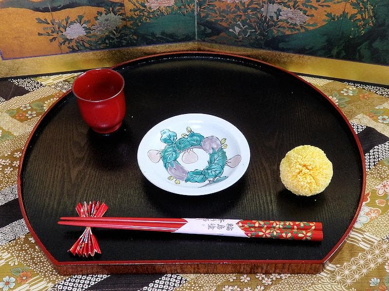 古伊万里　色絵　茄子の図　３寸半皿　手塩皿　A832AS-fbuv