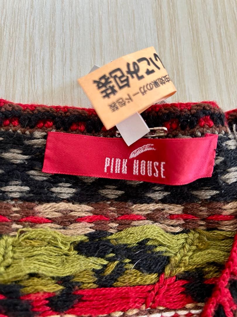 最安値お値下！美品PINK HOUSE苺モチーフカーディガン・クリーニング済