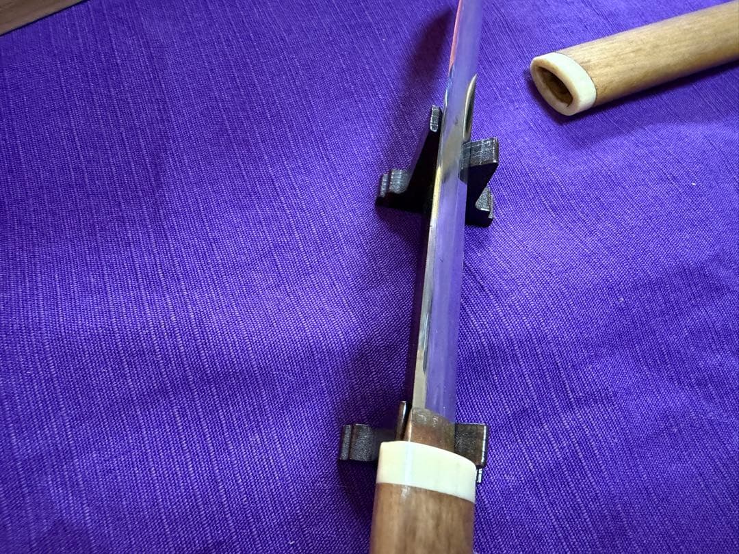 日本刀　合口小刀　短刀　極小（脇差刀装具鍔鐔拵目貫小柄縁頭笄馬針貫級刀白鞘刀剣侍