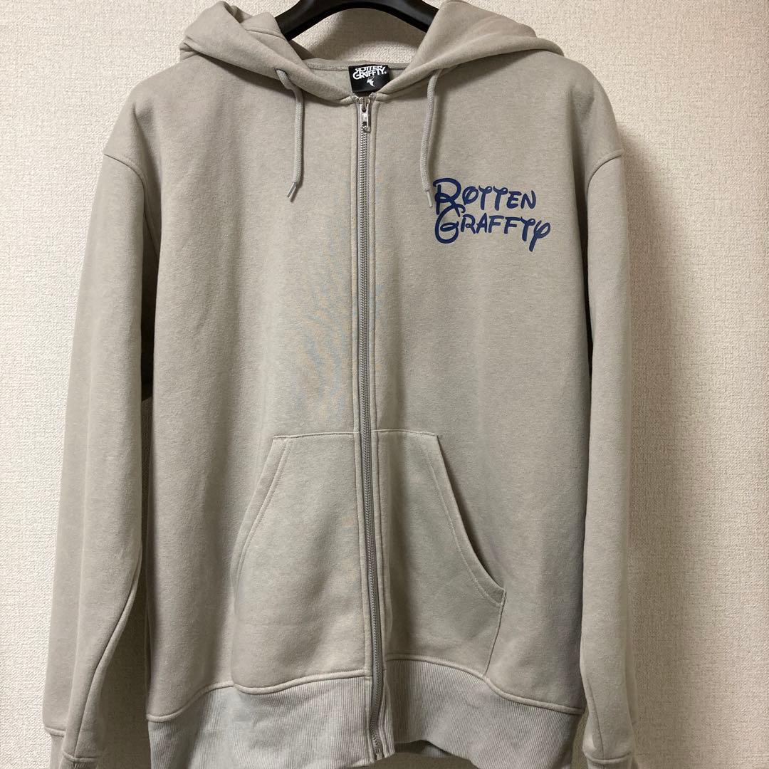 ROTTENGRAFFTY 耳付きジップアップパーカー GRAY XLサイズ