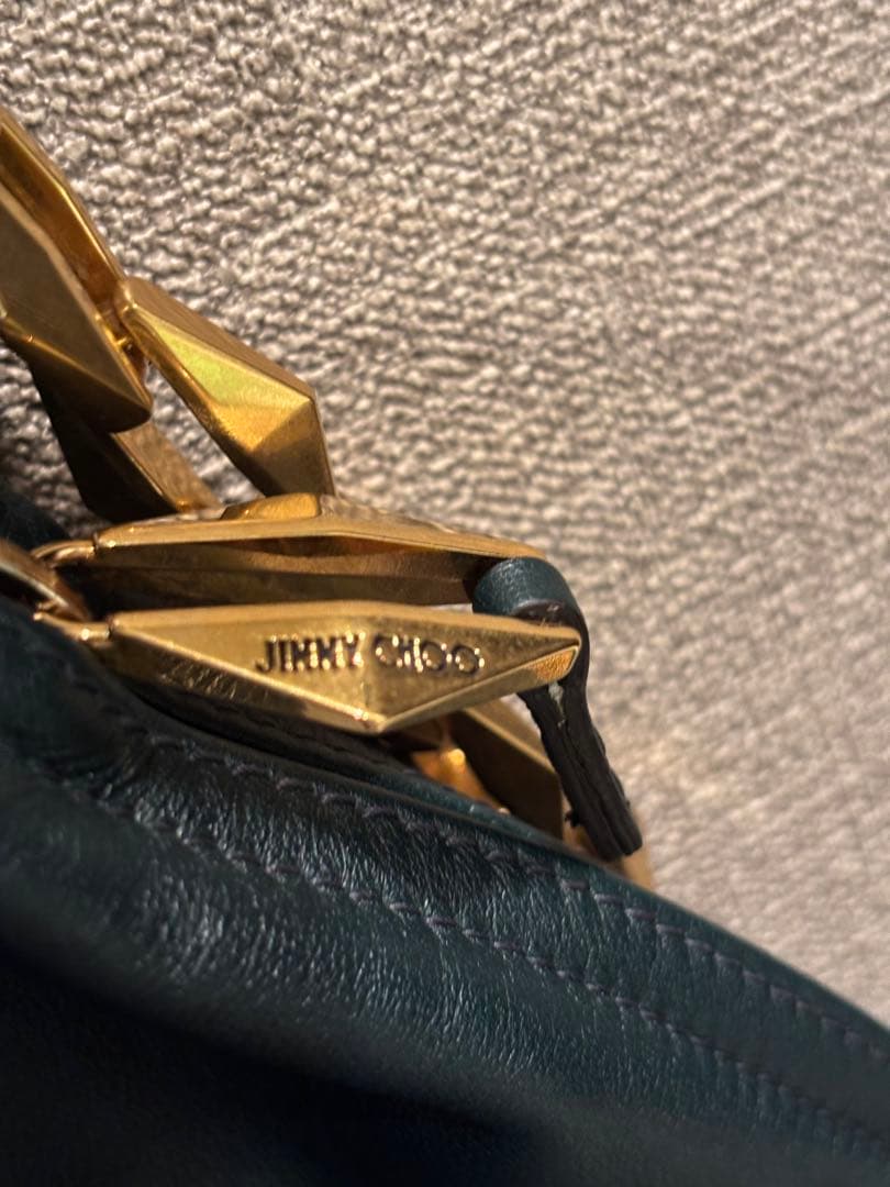 【美品！】ジミーチュウ　ダイヤモンド　ソフトホーボーバッグ