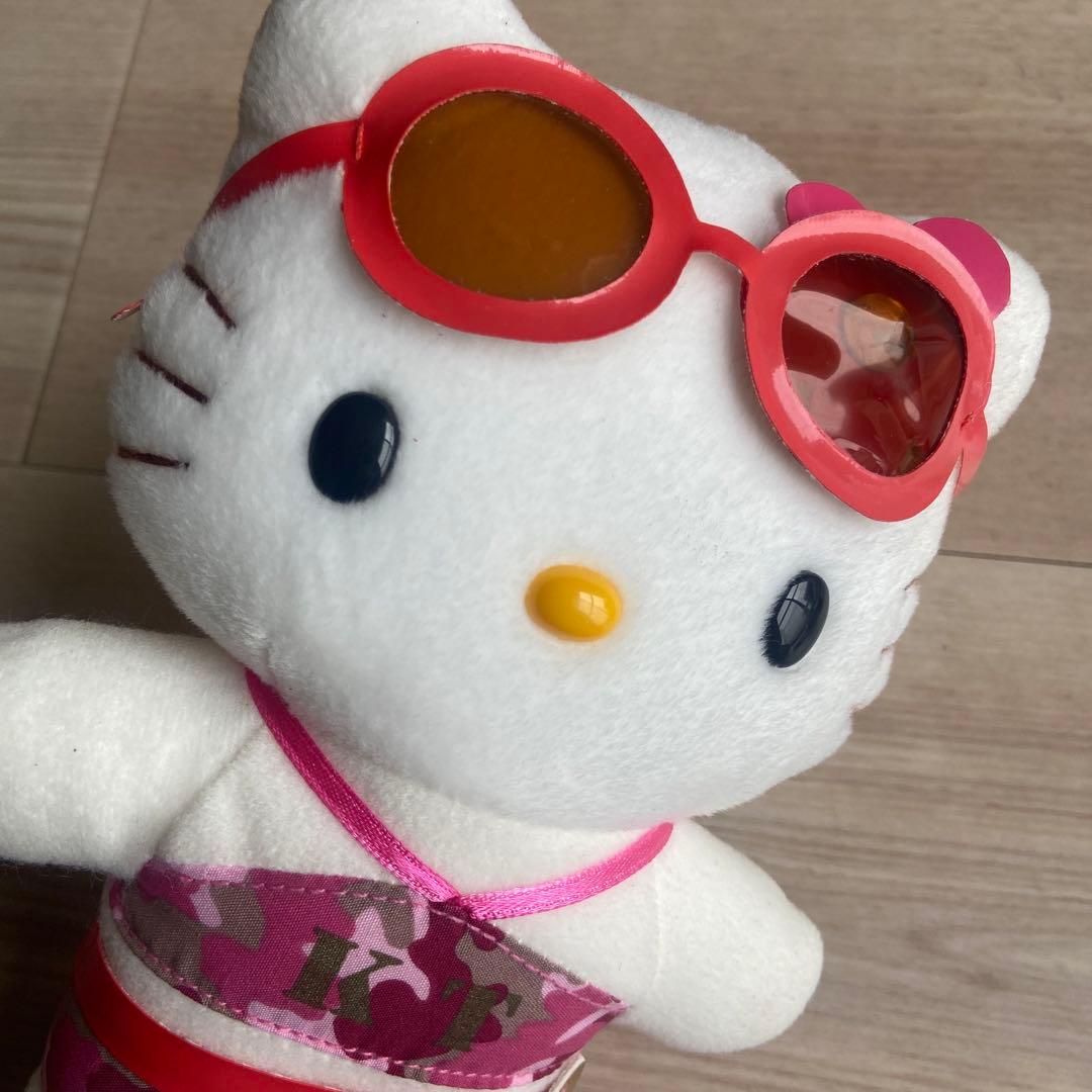 サンリオ　キティ 迷彩水着 ぬいぐるみ　激レア　平成レトロ　ギャルキティ 当時物