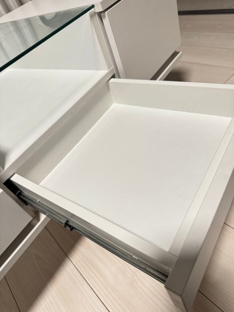 【送料込み】ローテーブル兼ドレッサーテーブル　ホワイトテーブルセンターテーブル