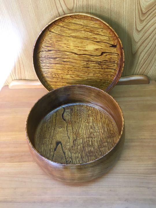 茶びつ　茶櫃　天然杢