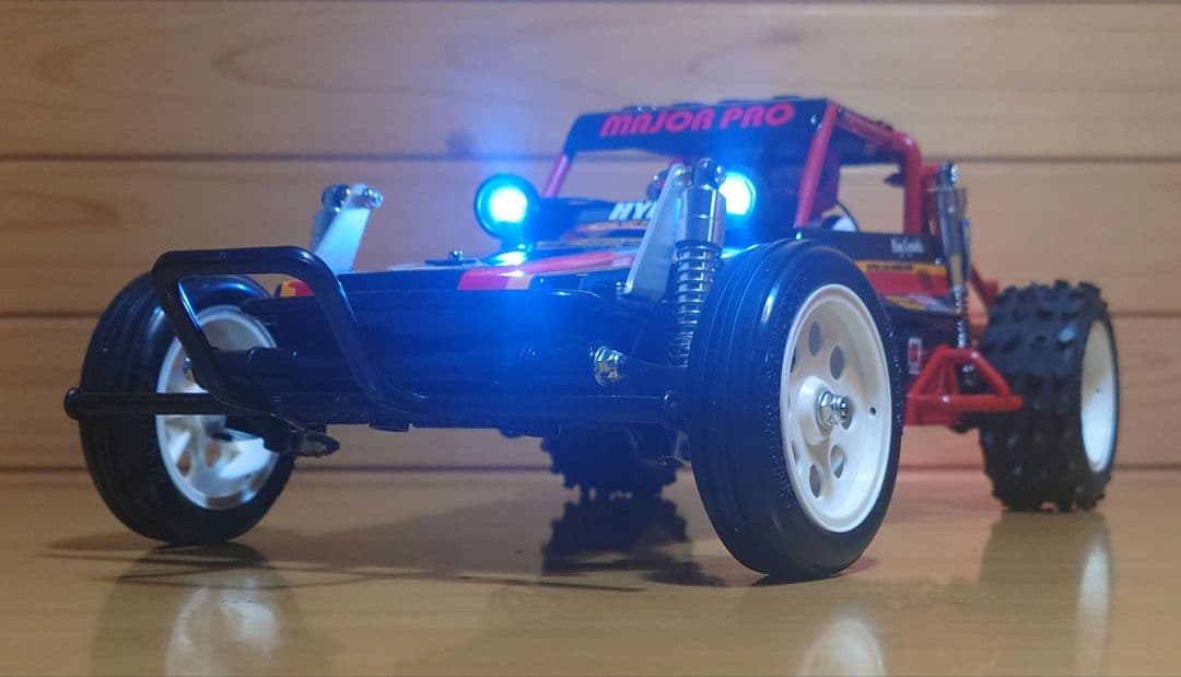 タミヤRCワイルドワンLEDライト付プロポ＆バッテリー充電器付完成品