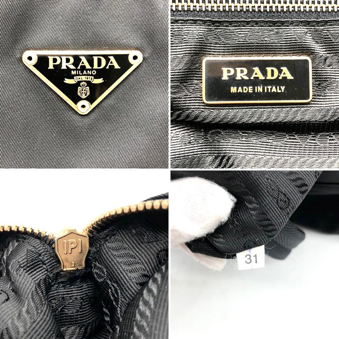 ✨美品・ギャランティ付✨プラダ ハンドバッグ 三角ロゴプレート ナイロン 黒