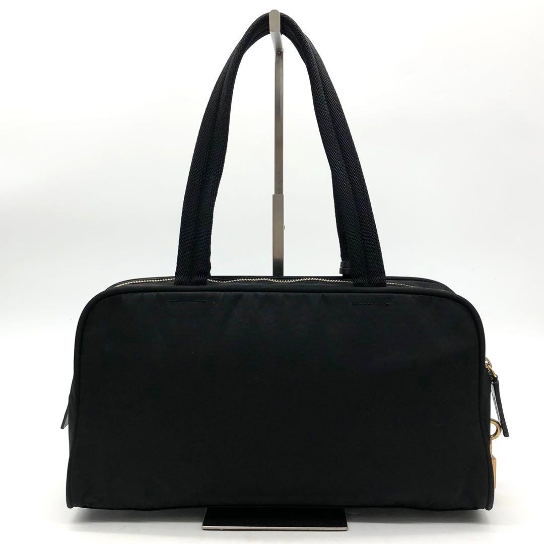 ✨美品・ギャランティ付✨プラダ ハンドバッグ 三角ロゴプレート ナイロン 黒