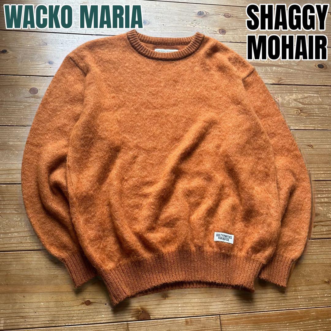 美品 ワコマリア モヘア ブレンド ミドルゲージ シャギー ニット セーター