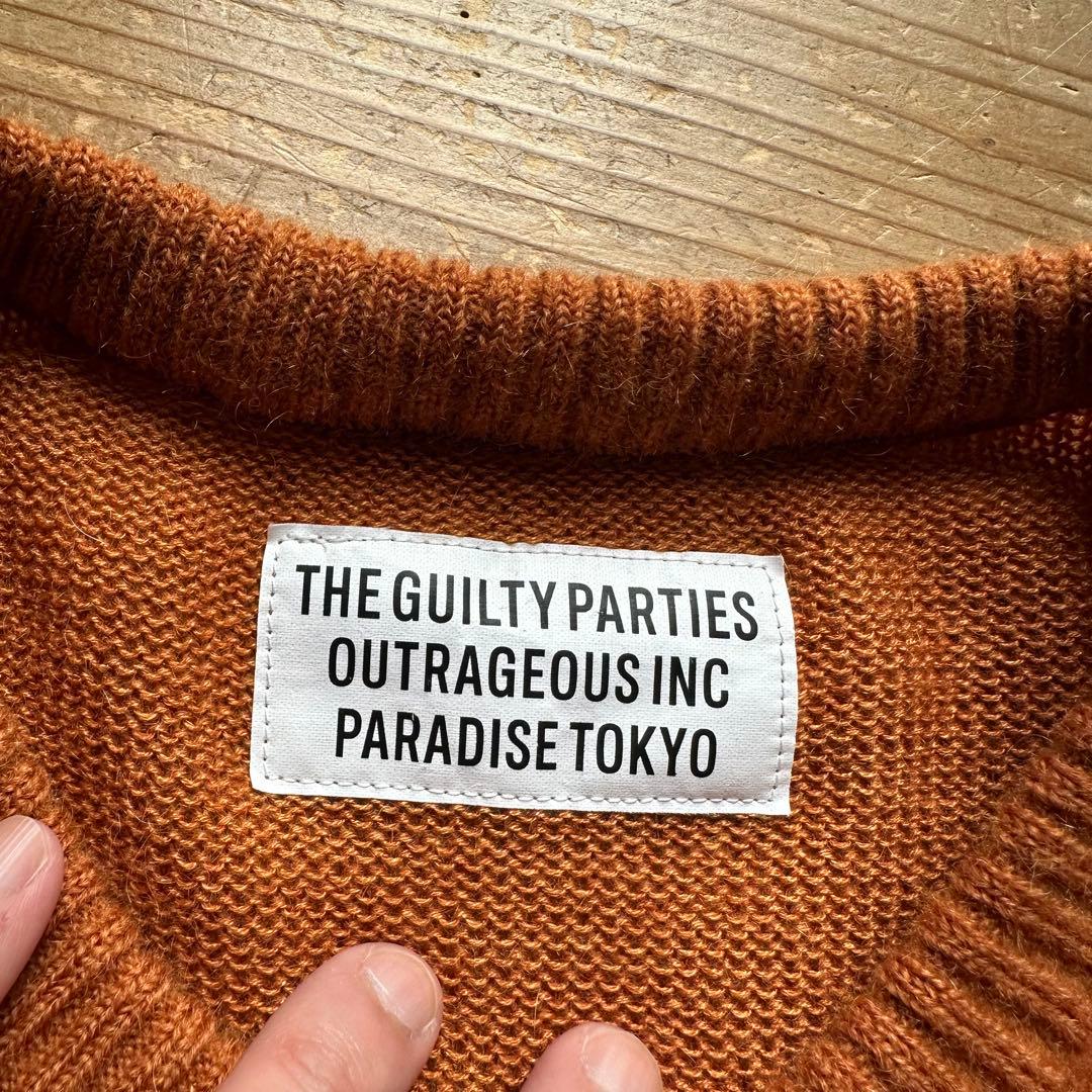 美品 ワコマリア モヘア ブレンド ミドルゲージ シャギー ニット セーター