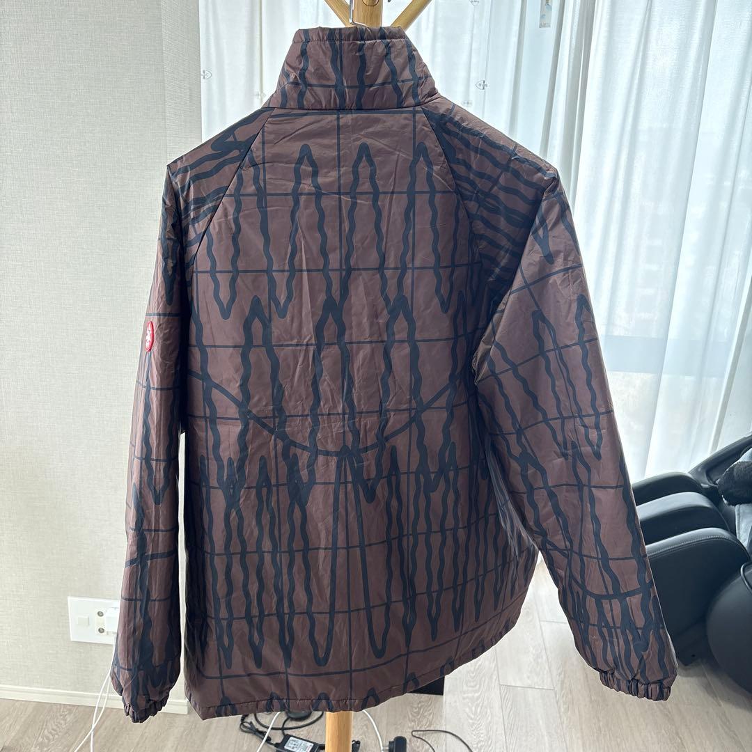 Cav empt ナイロンジャケット 波形模様 ブラウン/カーキ