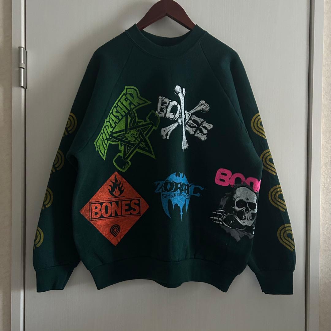 ★オールドスケート マルチプリント ブート スウェット パウエル サンタクルーズ