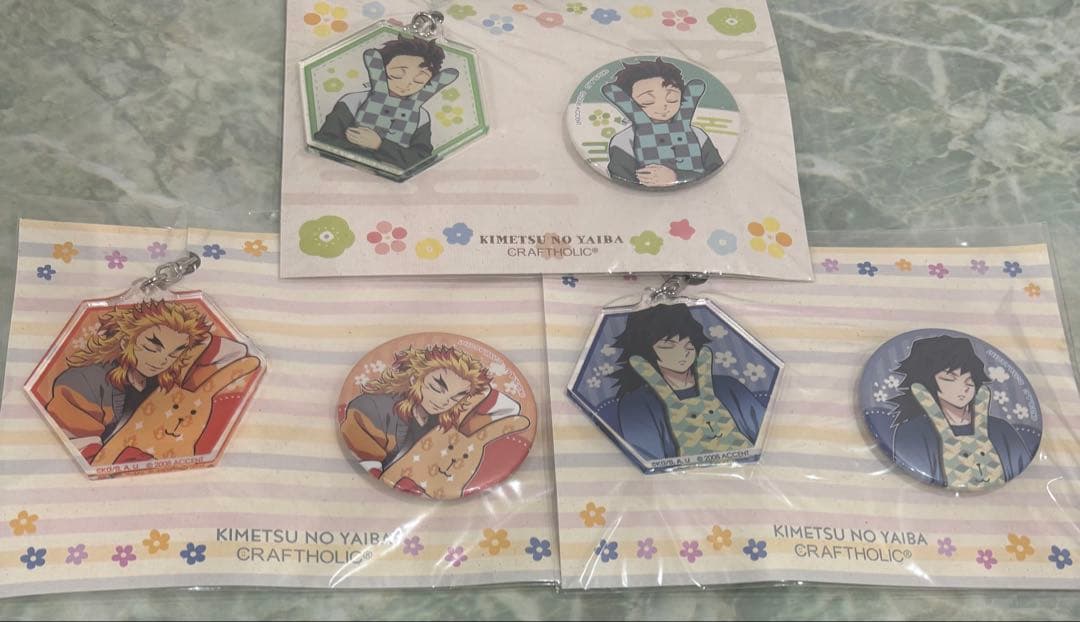 鬼滅の刃 クラフトホリック 缶バッジ 義勇 煉獄 炭治郎