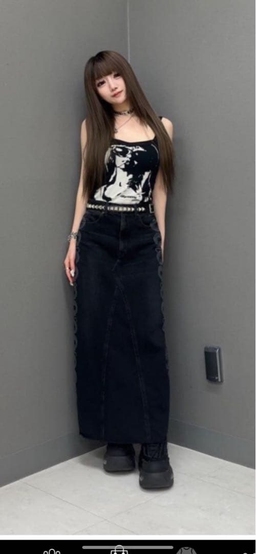 ヒステリックグラマーのキャミソール黒