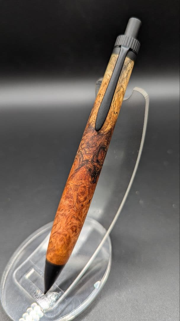 393ペン工房翌檜　花梨　紅白　瘤杢　木軸シャーペン