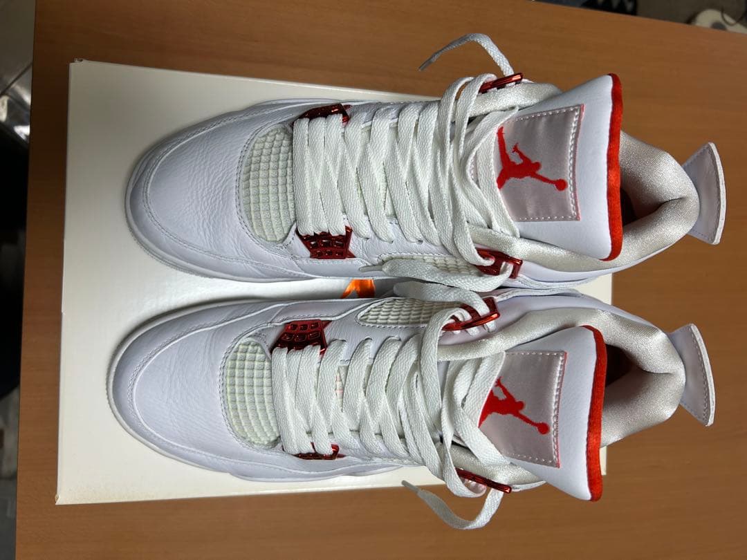 シューズ(男性用) Nike Air Jordan 4 Retro WhiteTeam Orange