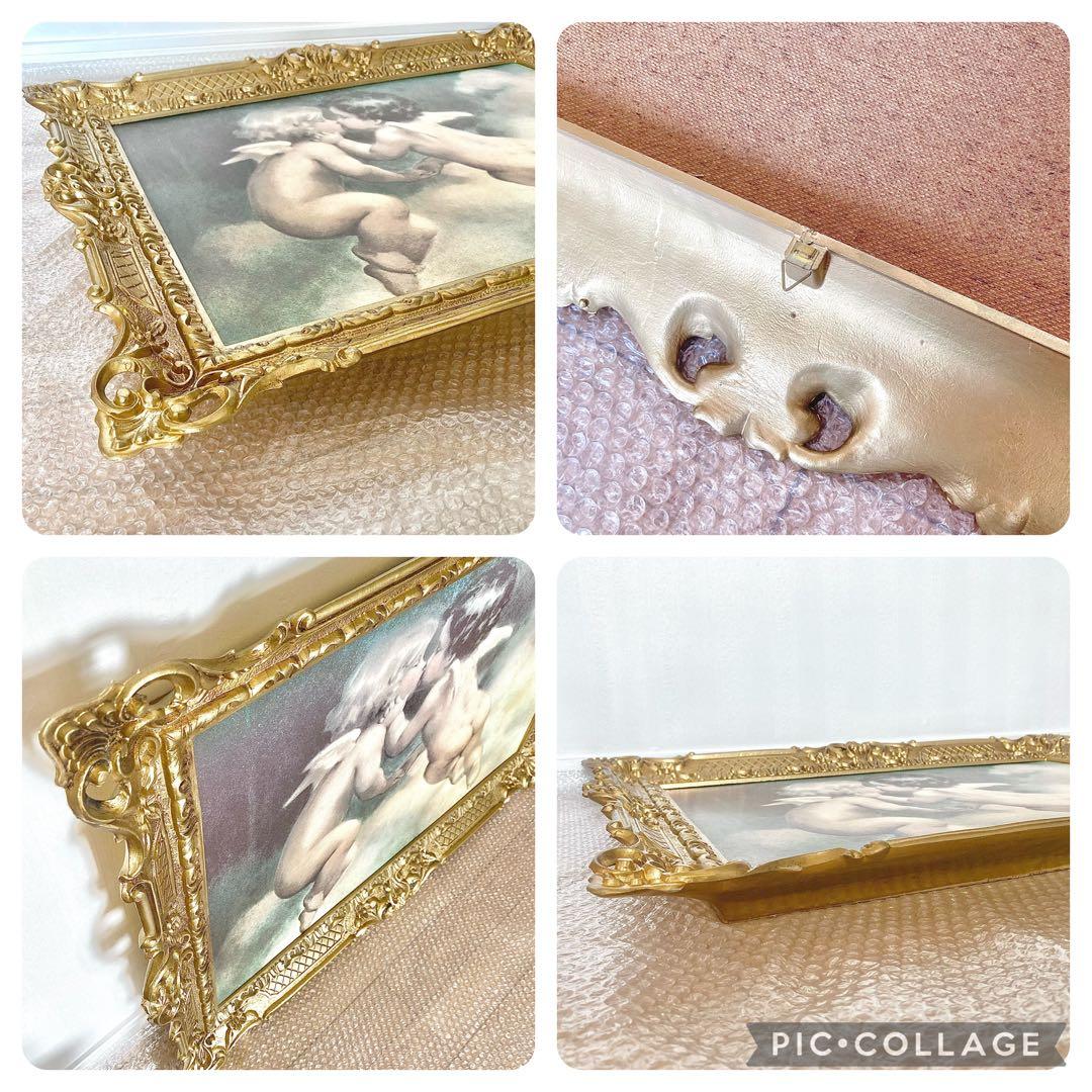 限定セール中！ ◆アンティーク 額 天使 エンジェル 絵画 アート 額縁