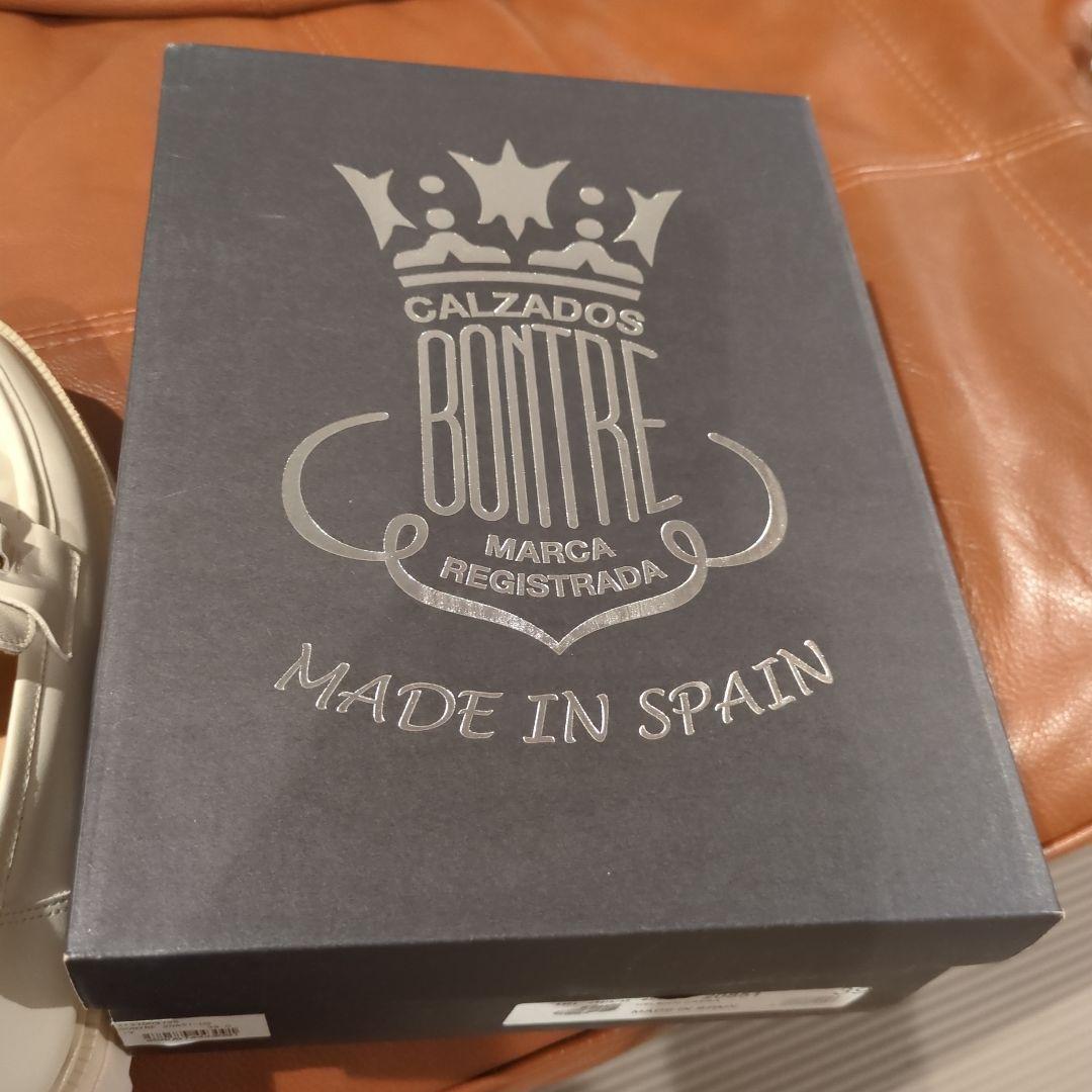 BONTRE　本革　白　ローファー　24.5厚底　新品