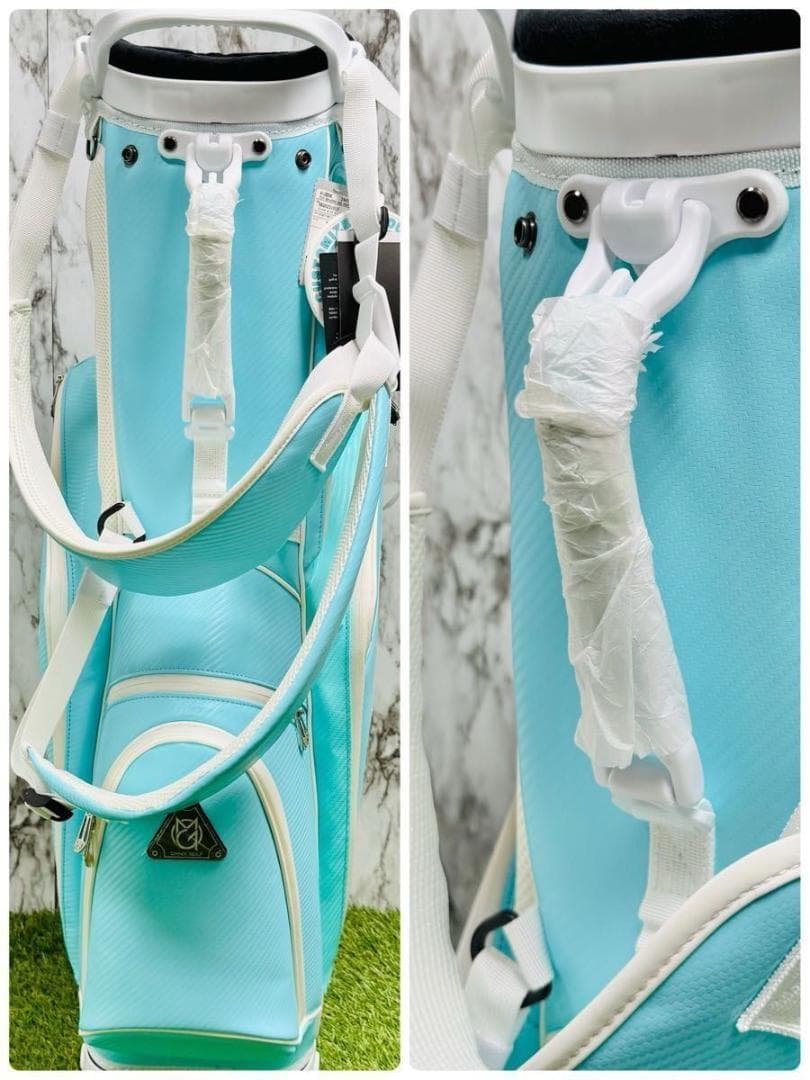 【新品未使用】オムニックス スタンド式 キャディバッグ ゴルフバッグ ブルー