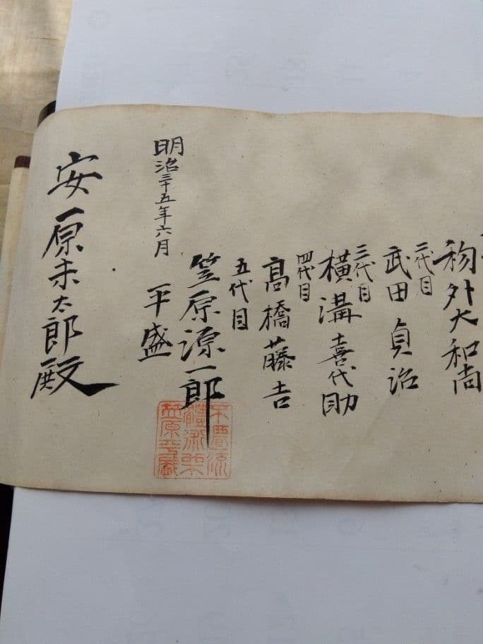 不遷流 巻物　秘伝　明治の巻物　入手困難　保存品