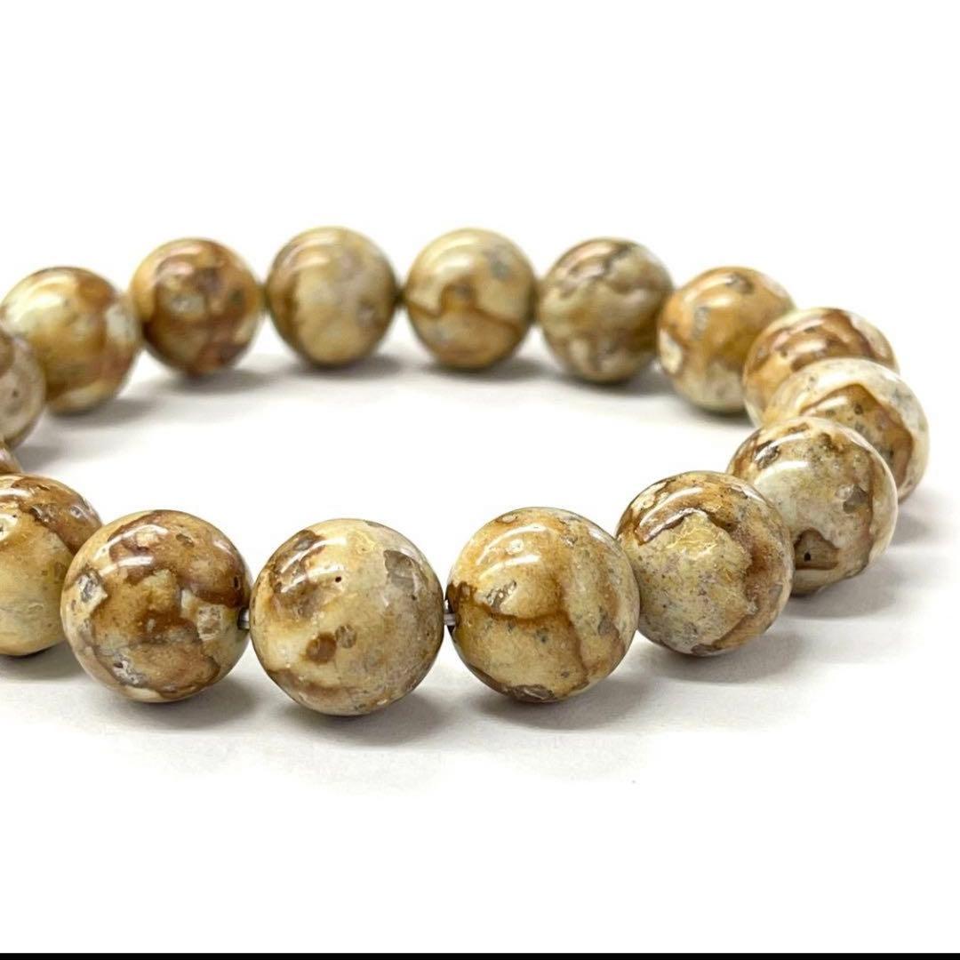 姫川薬石ブレスレット 12mm新潟県糸魚川市産 側 茶色 天然ラジウム
