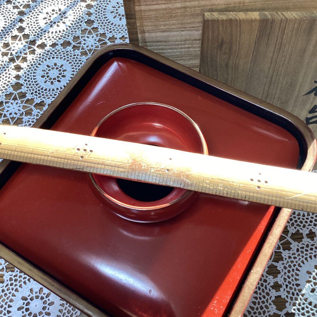 k2f3 朱杯台　漆器　年代物