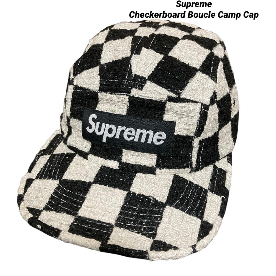 Supreme Checkerboard Camp Cap キャンプキャップ 黒