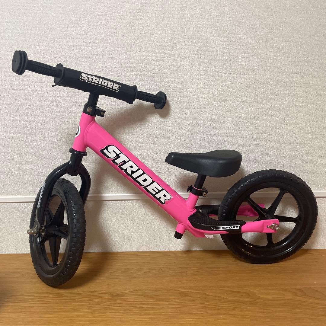 【美品】 STRIDER ストライダー SPORT12 ピンク　フット付き