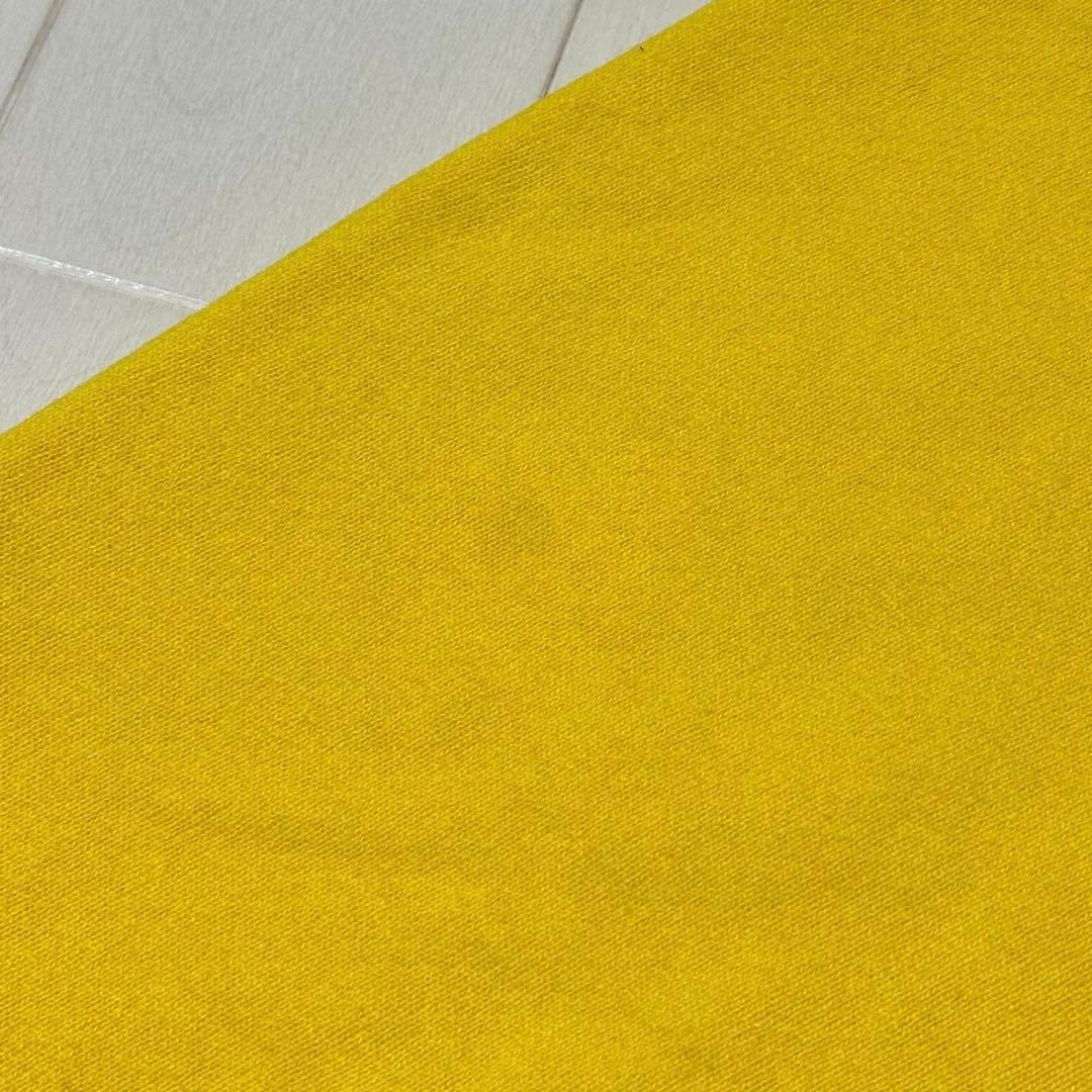 90s USA製 チャンピオン リバースウィーブ イエロー 黄色 無地 XL