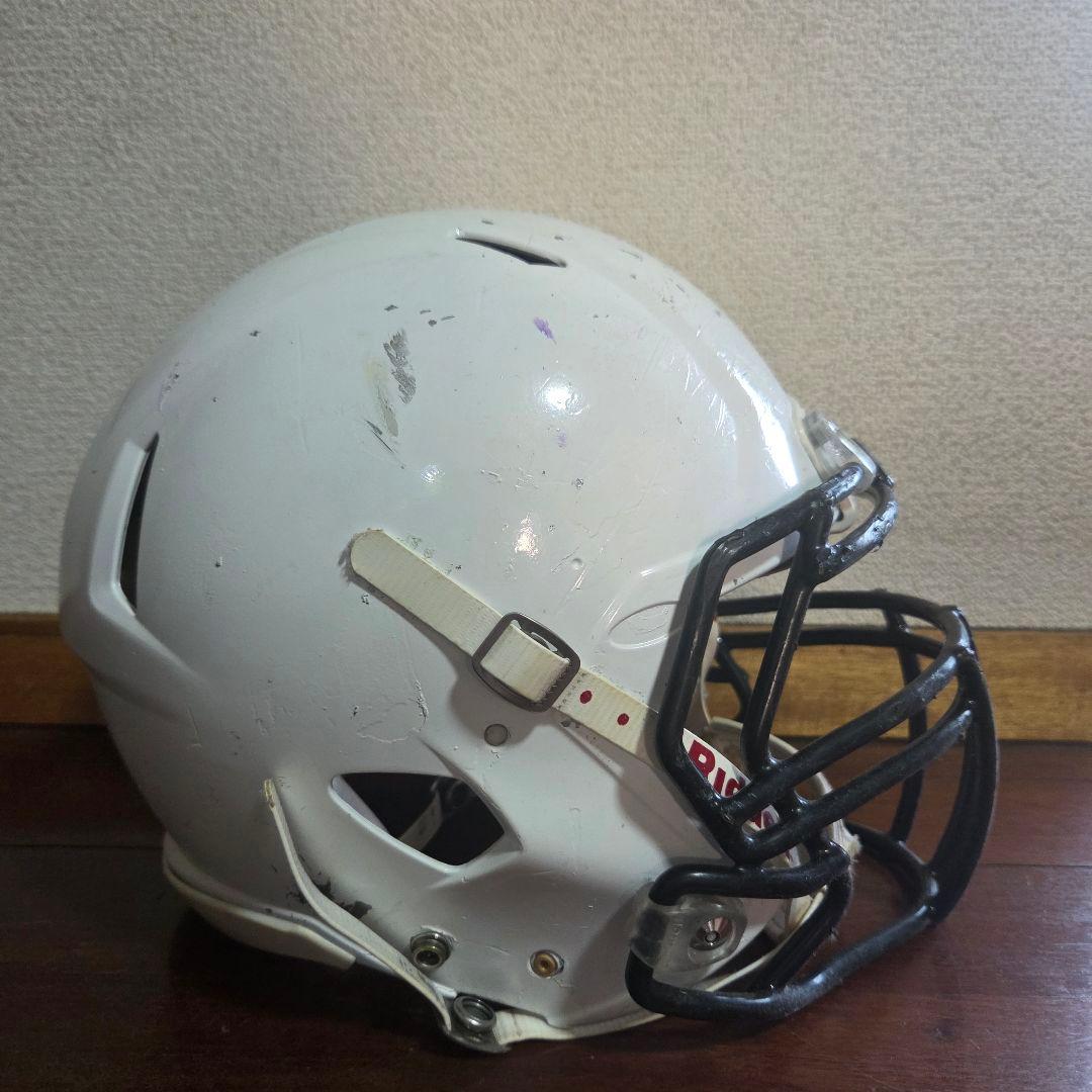Riddell アメリカンフットボール ヘルメット ホワイトＬサイズパット付き