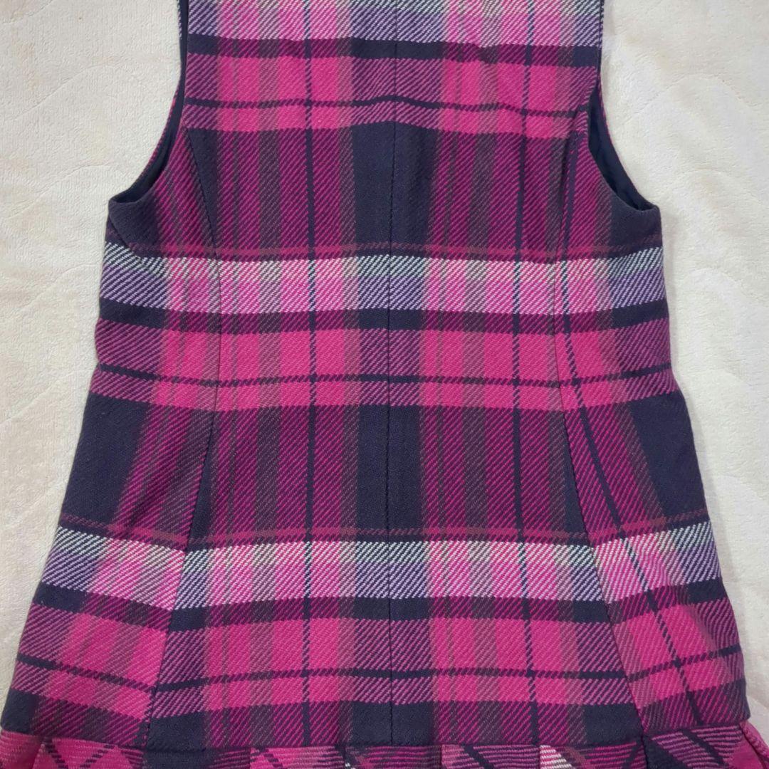 バーバリー　ブルーレーベル　ジャンパースカート　チェック　プリーツ　ピンク　38