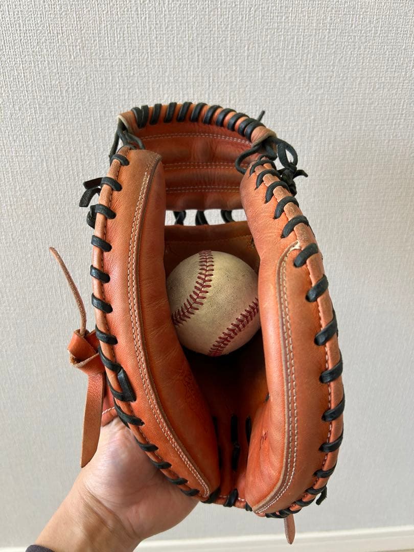 少年軟式　キャッチャーミット　オレンジ×ブラック　久保田スラッガー