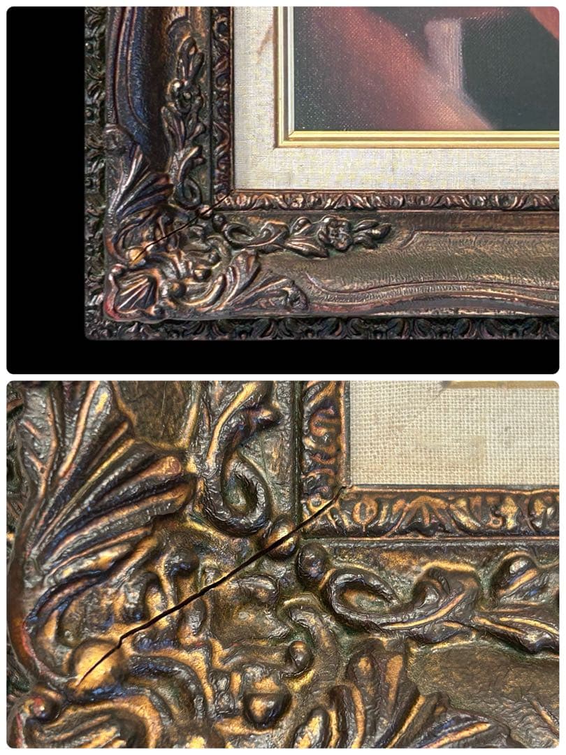 【真作】谷崎勉 油彩 6号 裸婦 元青龍社構成員 油彩 直筆サイン　-292-