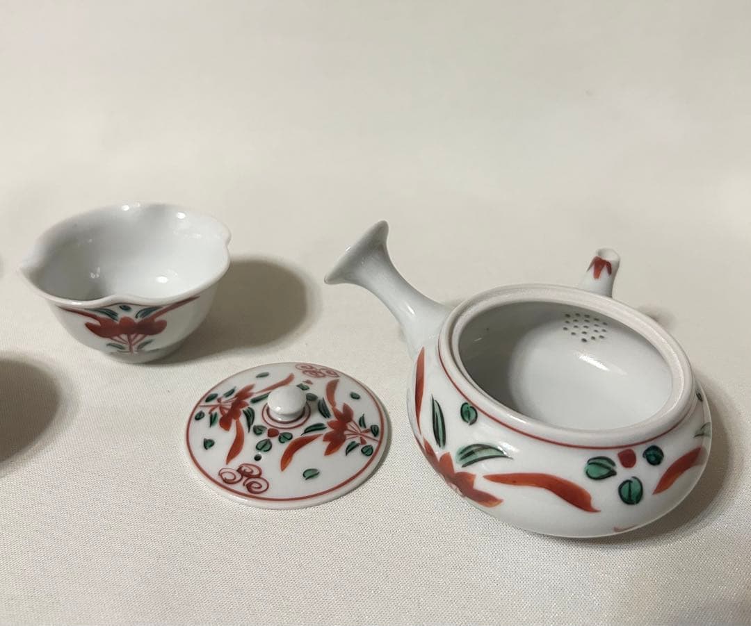 長右衛門 九谷焼 小茶器 一組 煎茶器 茶器 茶道具 急須 茶器セット 茶器揃