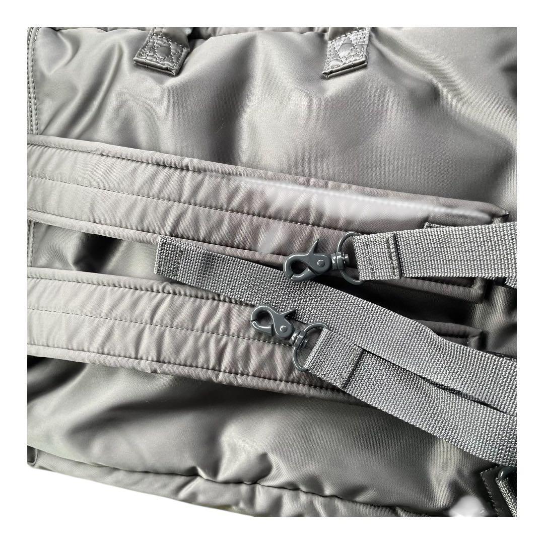 極美品 PORTER ポーター タンカー シルバーグレー 3WAYバック　2層式